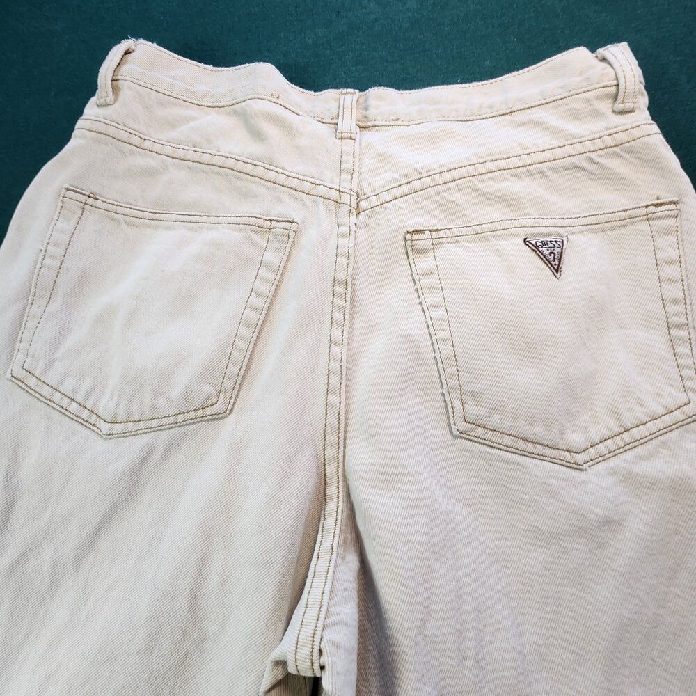 Vintage 90s Guess Jeans Georges Marciano Cream  Denim Shorts Mens 32 Hong Kong